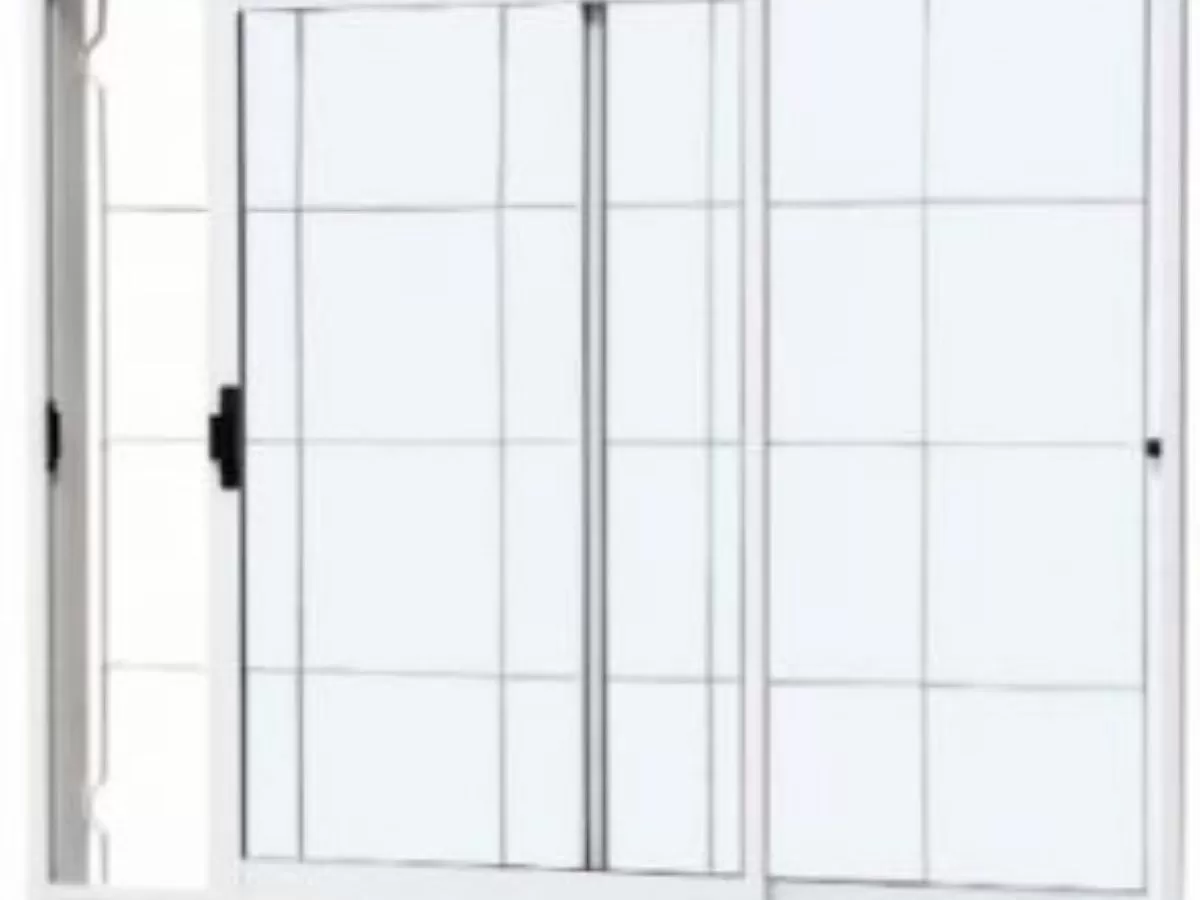 Janela de Correr 2 Folha Com Grade 150X100 AÇO PINTADO